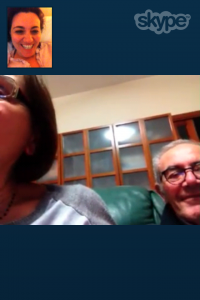Mariacristina chatting on skype with mum Mariolina and daddy Salvatore