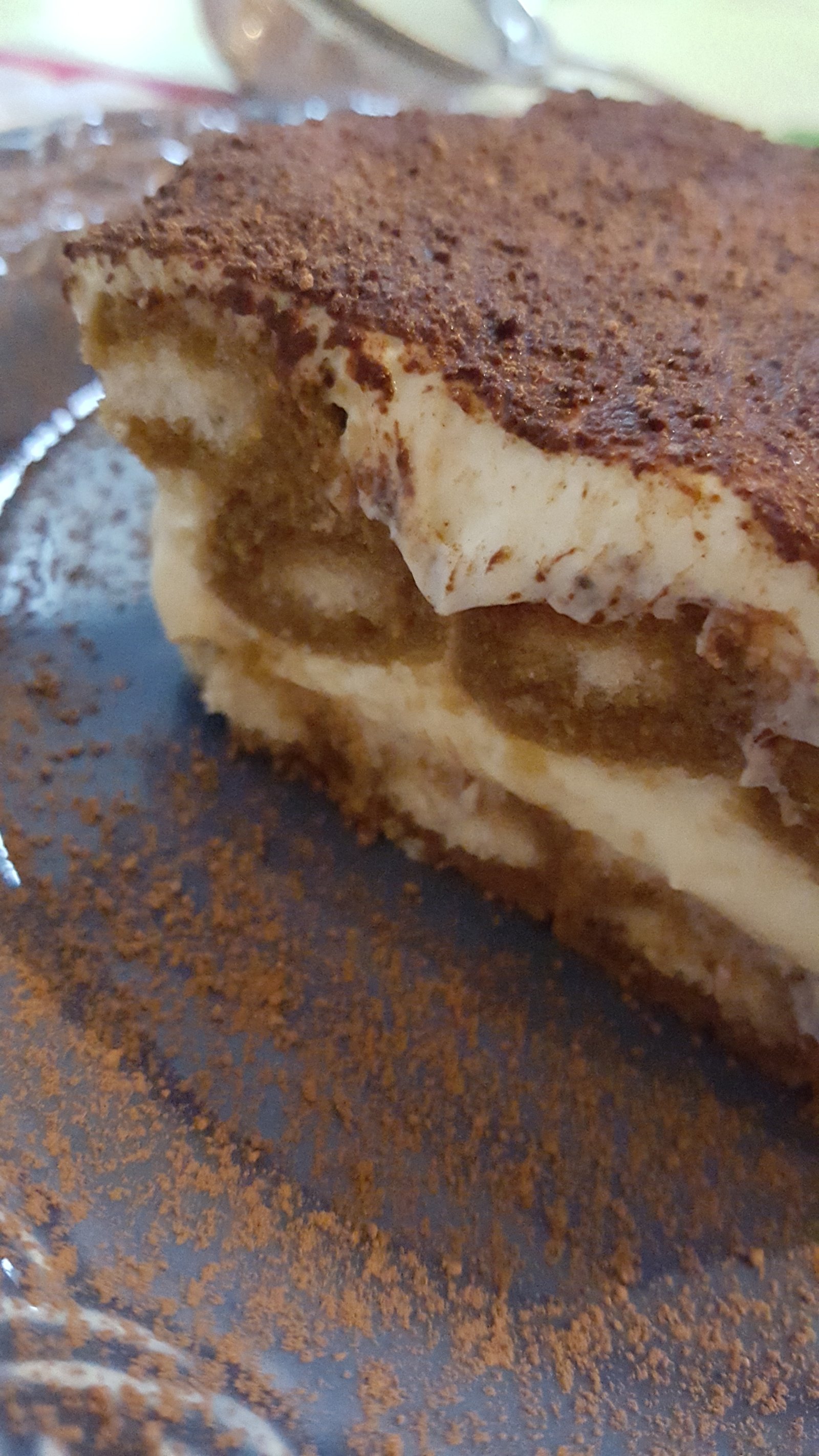 Slice of Italian tiramisu