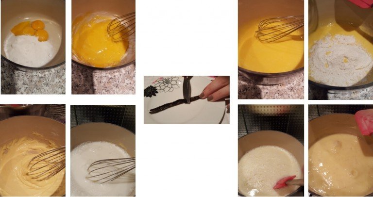 Crema pasticcera step by step for monachine napoletane