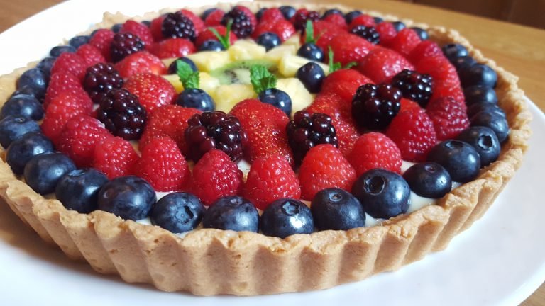 Fruit tart with summer berries
