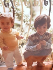 Mariacristina Lubrano from Coochinando and her brother Genny at a very young age