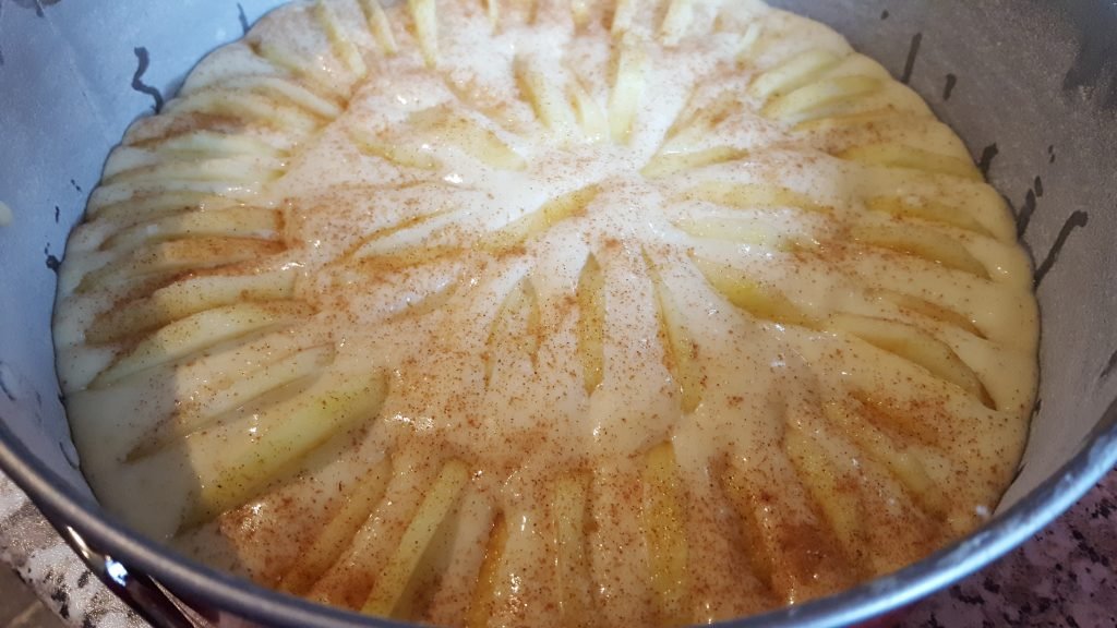 Torta di mele before being baked
