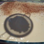Tiramisu and cocoa powder